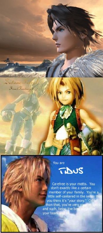 G?ÓWNI BOHATEROWIE - SQUALL , ZIDANE , TIDUS